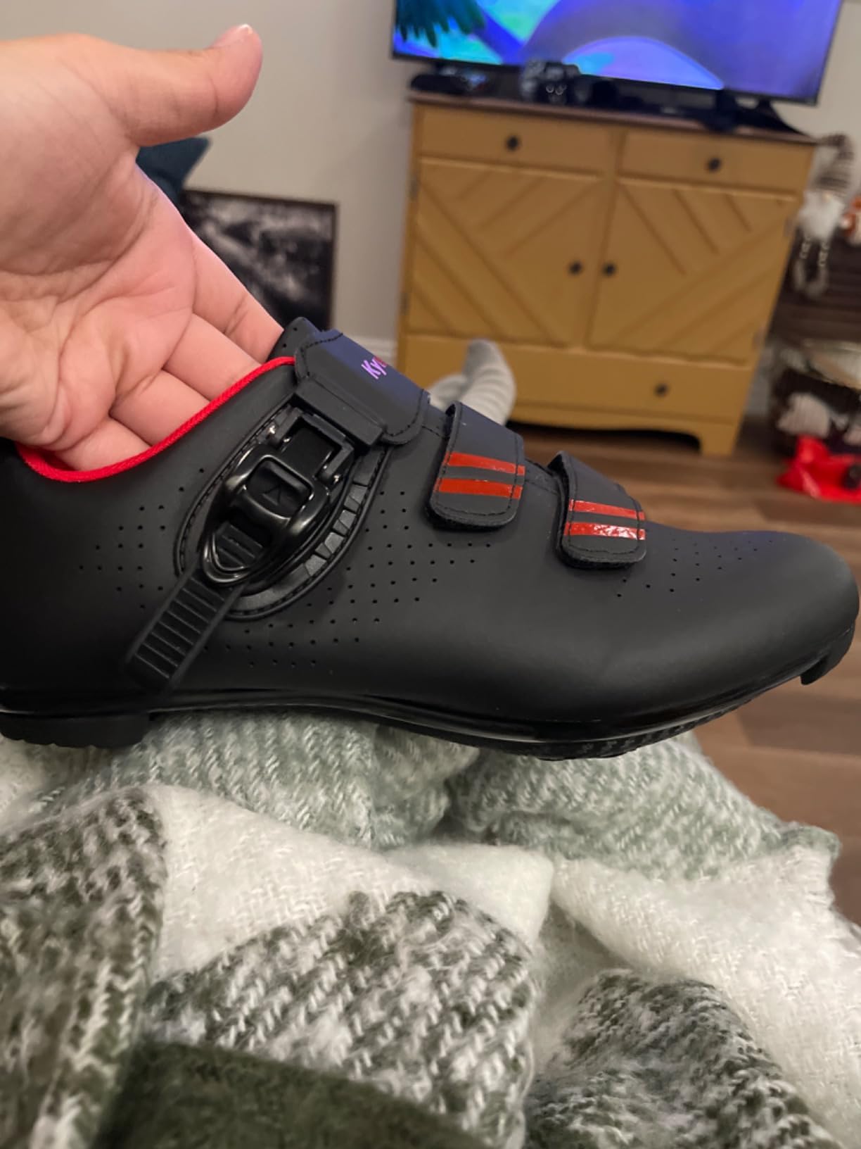 Kyedoo Mens Womens Cycling Shoes Compatible with Pelaton Road Bike | Road Bike Shoes Riding Bicycle, Pre-Installed Delta Cleats Clip, Work with Indoor Outdoor Pedal, Breathable, Lightweight customer photo 1