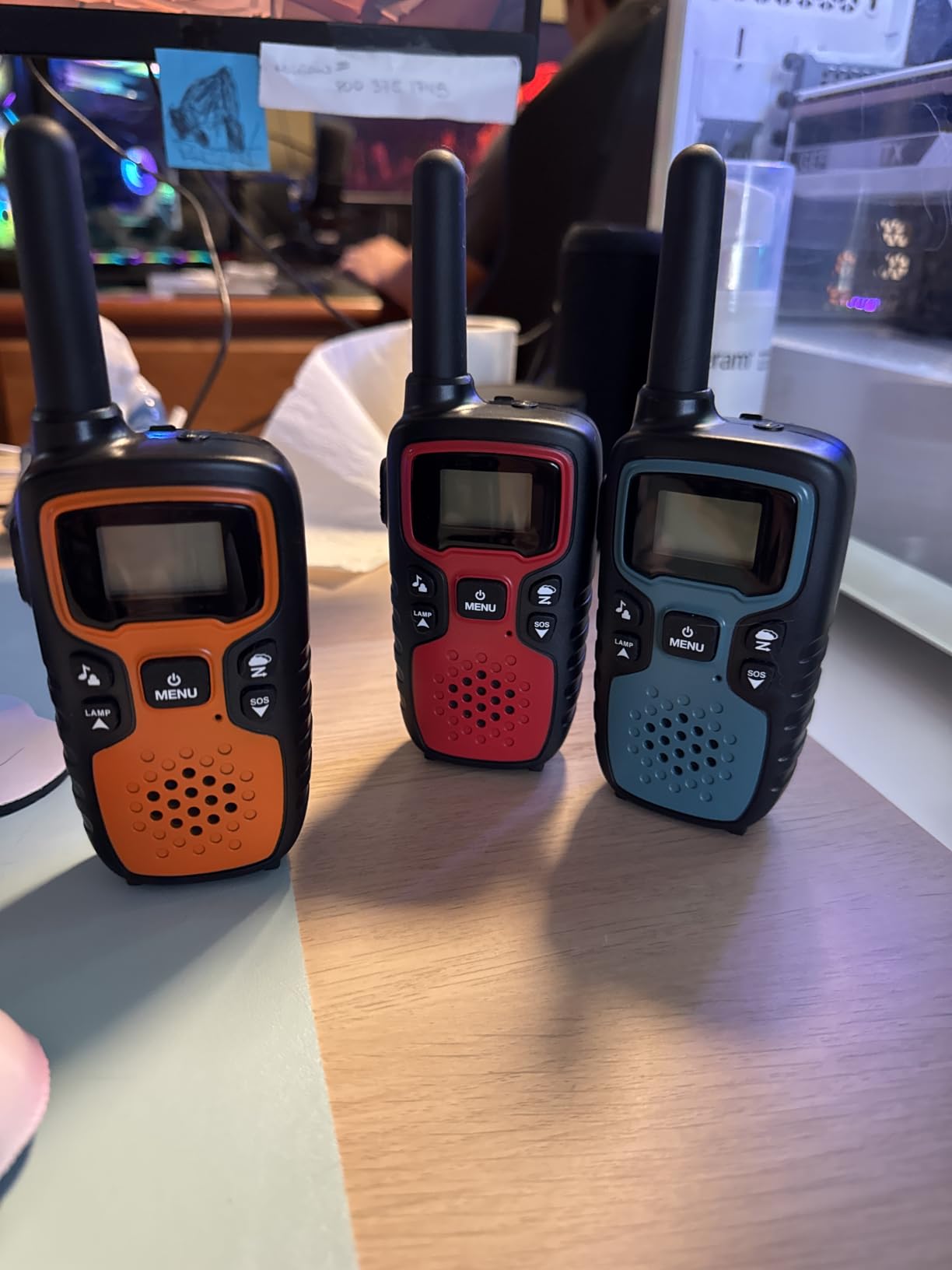 Wishouse Walkie Talkies for Adults Long Range-Rechargeable 4 Pack 2 Way Radios, Hiking Accessories Camping Gear Xmas Birthday Gift for Kids Family with Lamp,SOS Siren,NOAA Weather Alert,Easy to Use customer photo 2