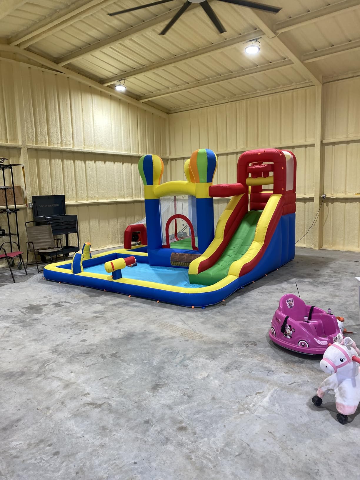 Baralir Inflatable Bounce House with Water Slide – Backyard Inflatable Water Park with 4 Sprinklers, 2 Splash Pools, Fits 5 Kids, Perfect for Summer Fun & Cooling Down customer photo 2