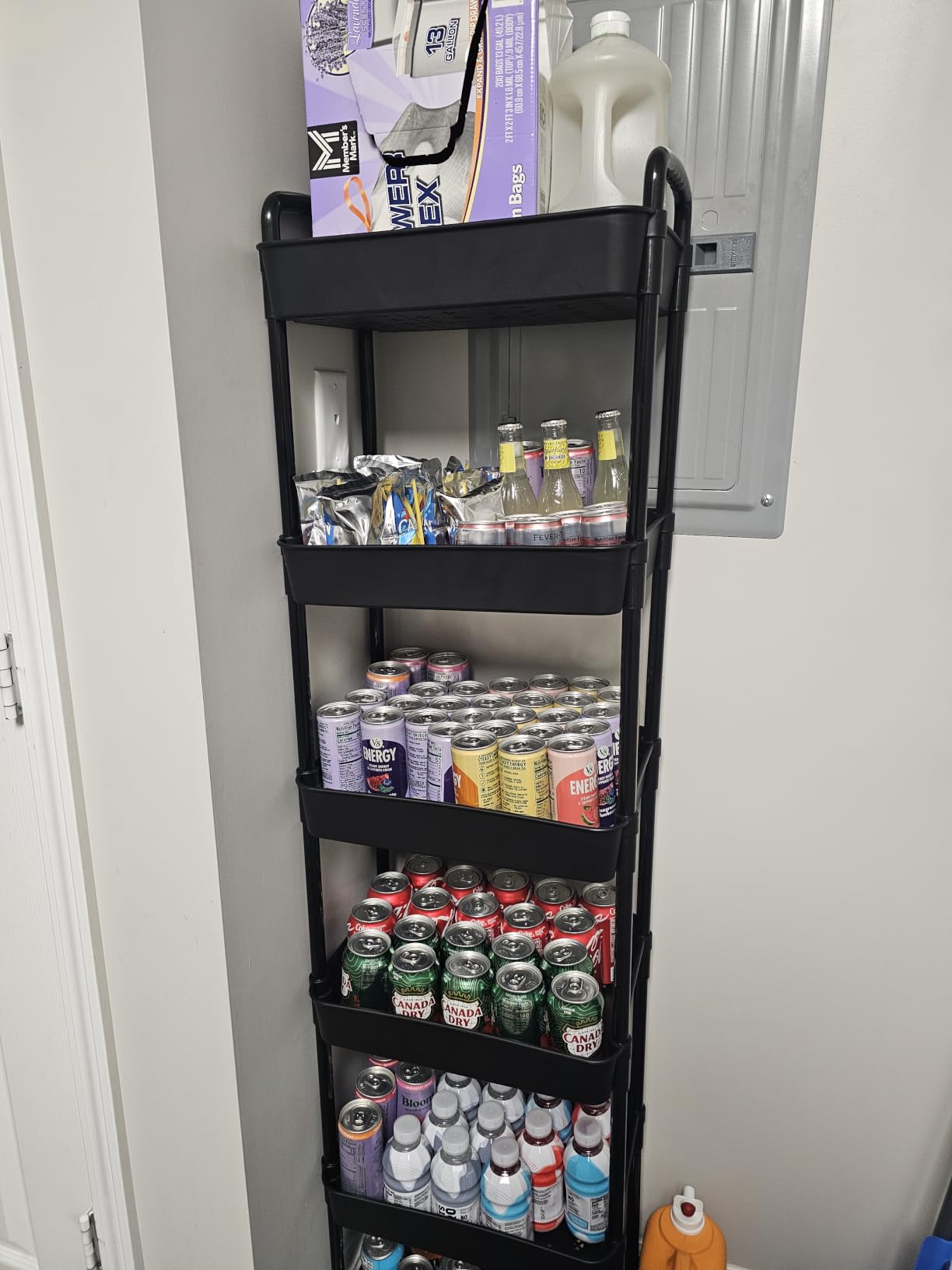 Sywhitta 3-Tier Plastic Rolling Utility Cart with Wheels for Storage,White customer photo 1