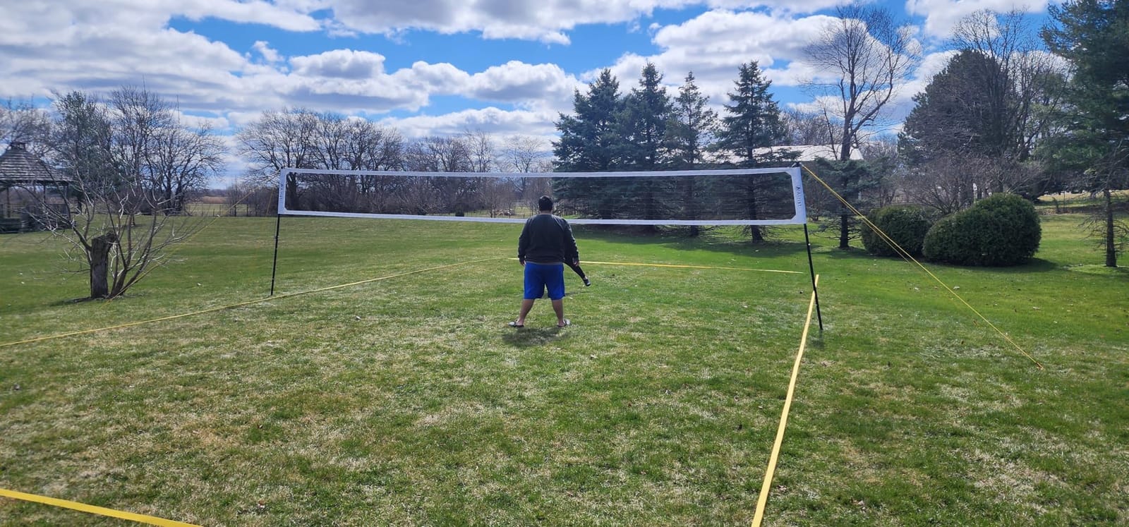 Heavy Duty Volleyball Net Outdoor with Steel Anti-Sag System, Adjustable Aluminum Poles, Professional Volleyball Nets Set for Backyard and Beach, Volleyball and Carrying Bag customer photo 2