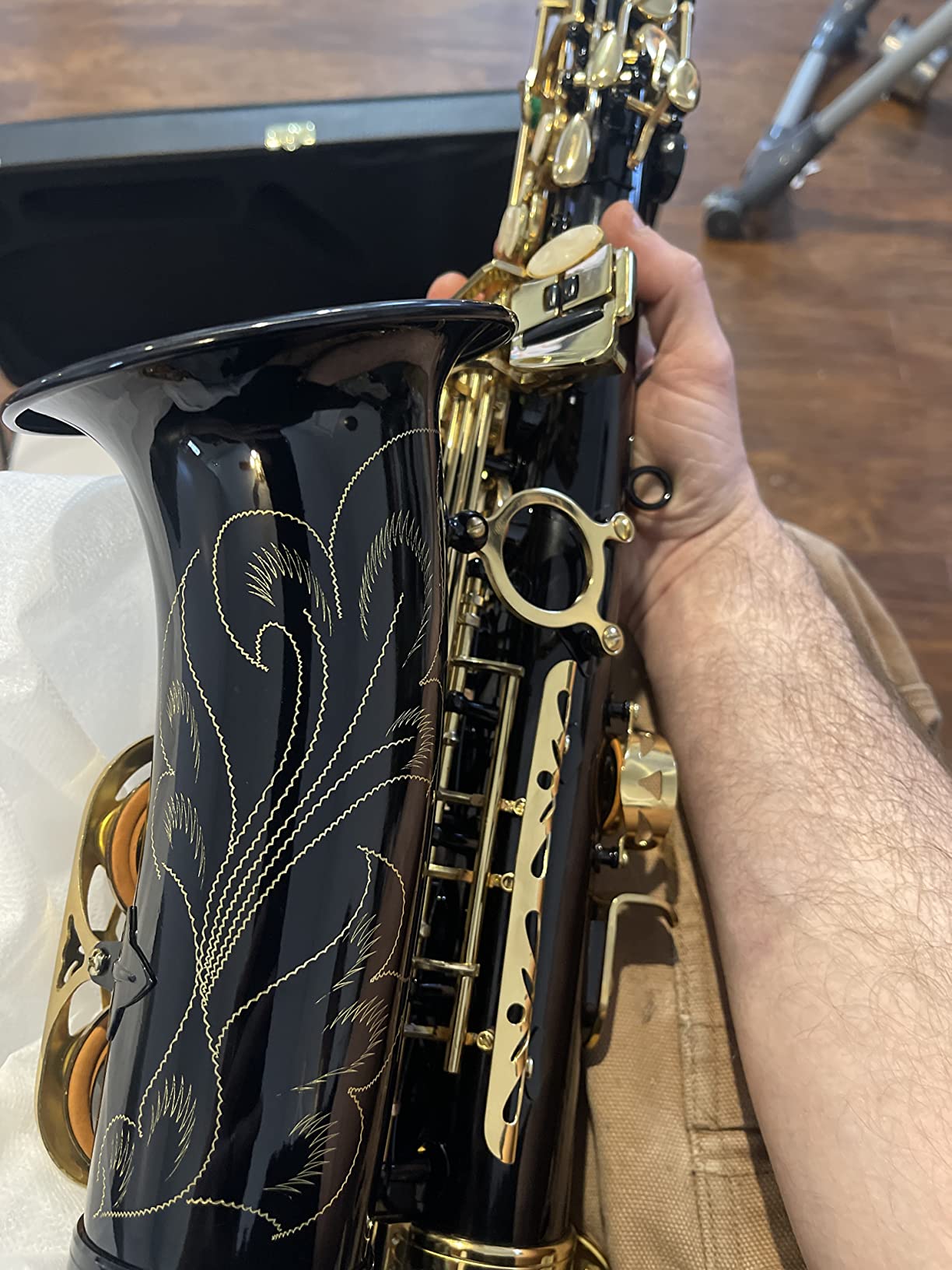 Ktaxon Alto Saxophone Drop E Brass Sax Full Kit for Student Beginner, Black customer photo 1