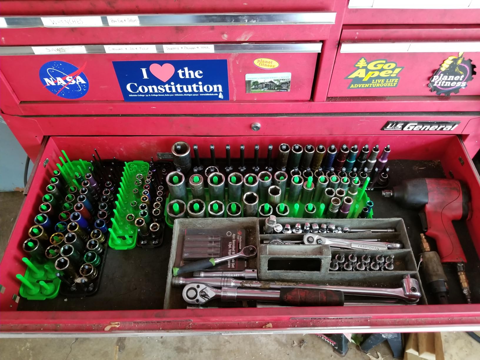 6-Piece Socket Organizer Set, Socket Holder for Tool Box Drawer customer photo 2