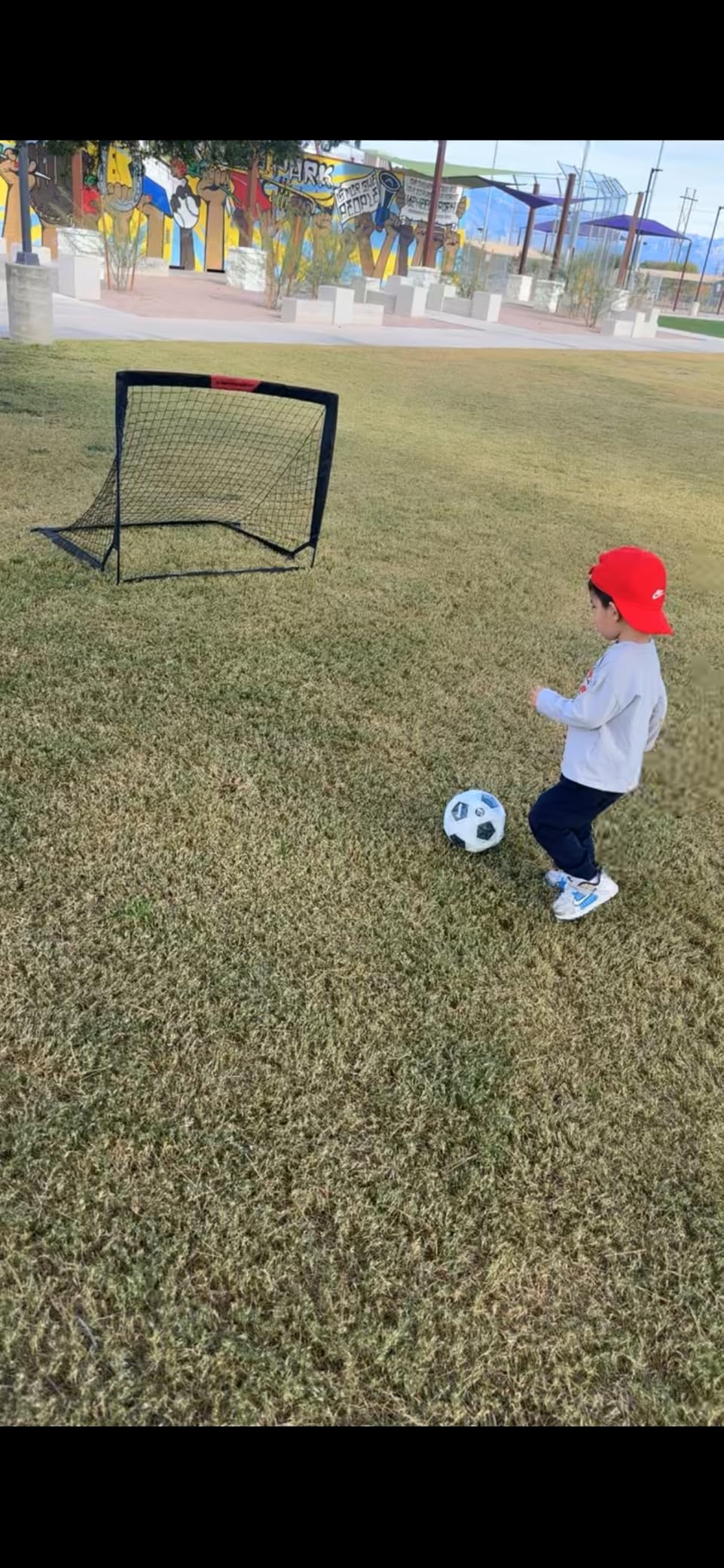 VAVOSPORT Kids Soccer Goals for Backyard Set of 2,Soccer Training Equipment | 4'x3'/5'x3'/7'x5' Portable Soccer Goal, Pop Up Toddler Soccer Net with Soccer Ball, Soccer for Kids and Youth Games, Sports customer photo 1