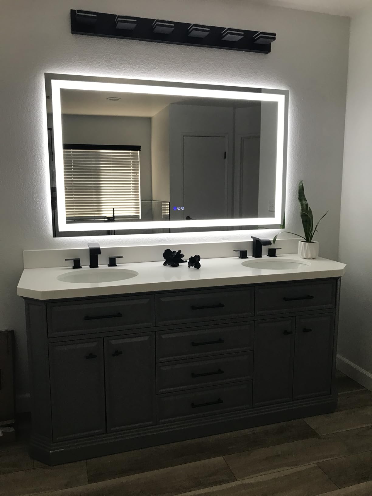 60x36 LED Bathroom Mirror with Lights, Lighted Vanity Mirror customer photo 2