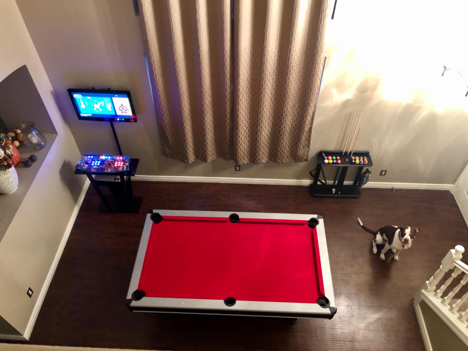 RACK Scorpius 7-Foot Multi-Game Pool Table - Full-Size Billiards with Table Tennis Top customer photo 1