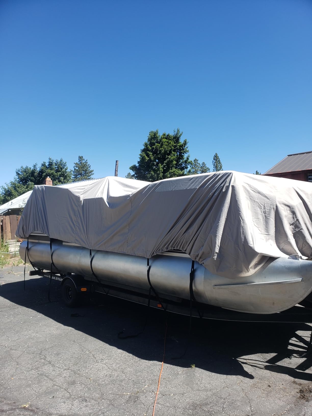 Solim 22-24FT Pontoon Boat Cover, 1200D Heavy Duty Waterproof, UV Resistant customer photo 2