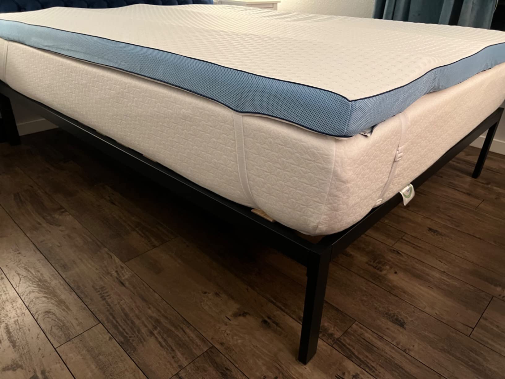 PERLECARE 3 Inch Firm Mattress Topper Queen, Cooling Gel-Infused & Bamboo Charcoal Memory Foam Bed Topper for Pressure Relief, High-Density Mattress Pad with Removable Cover customer photo 1