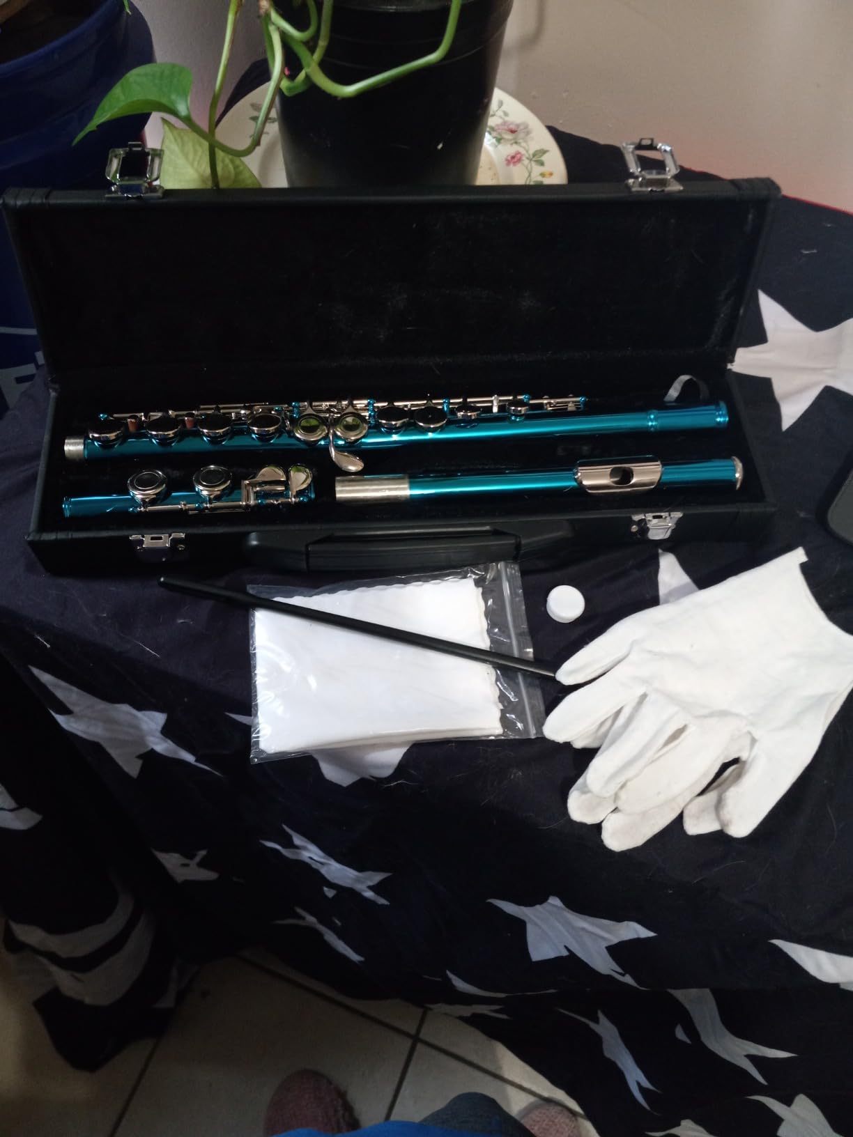 Ktaxon C Closed Hole Flute 16 Keys, Nickel Flute For Students Pink customer photo 1