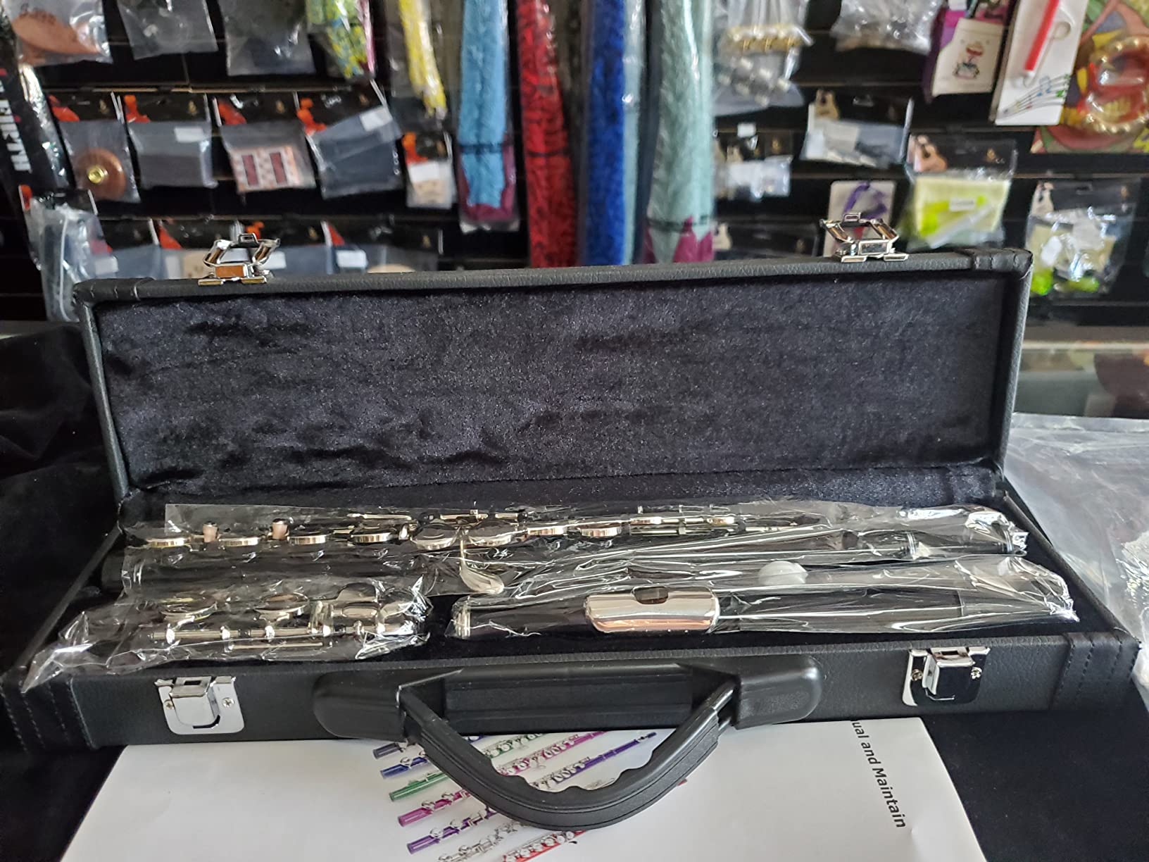 Ktaxon C Closed Hole Flute 16 Keys, Nickel Flute For Students Pink customer photo 2