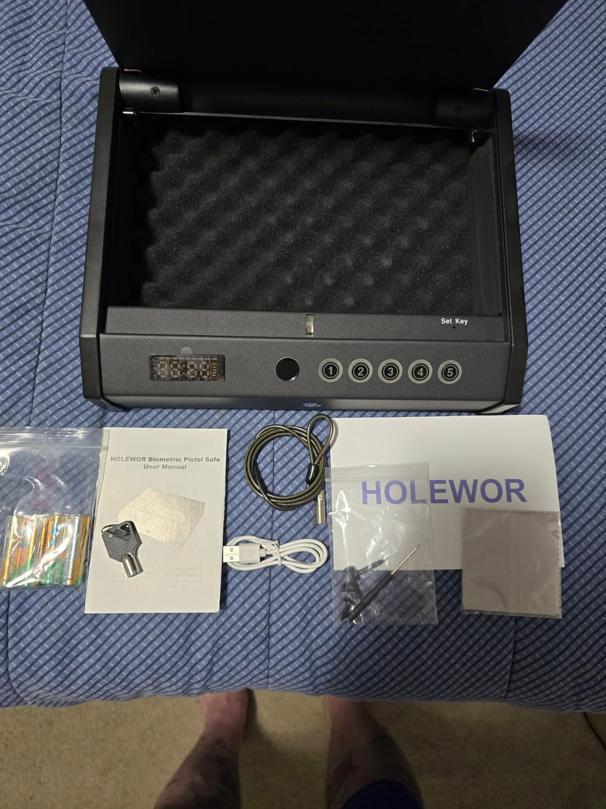 Handheld Portable Biometric Gun Safe for Handgun 3 Ways of Access customer photo 2