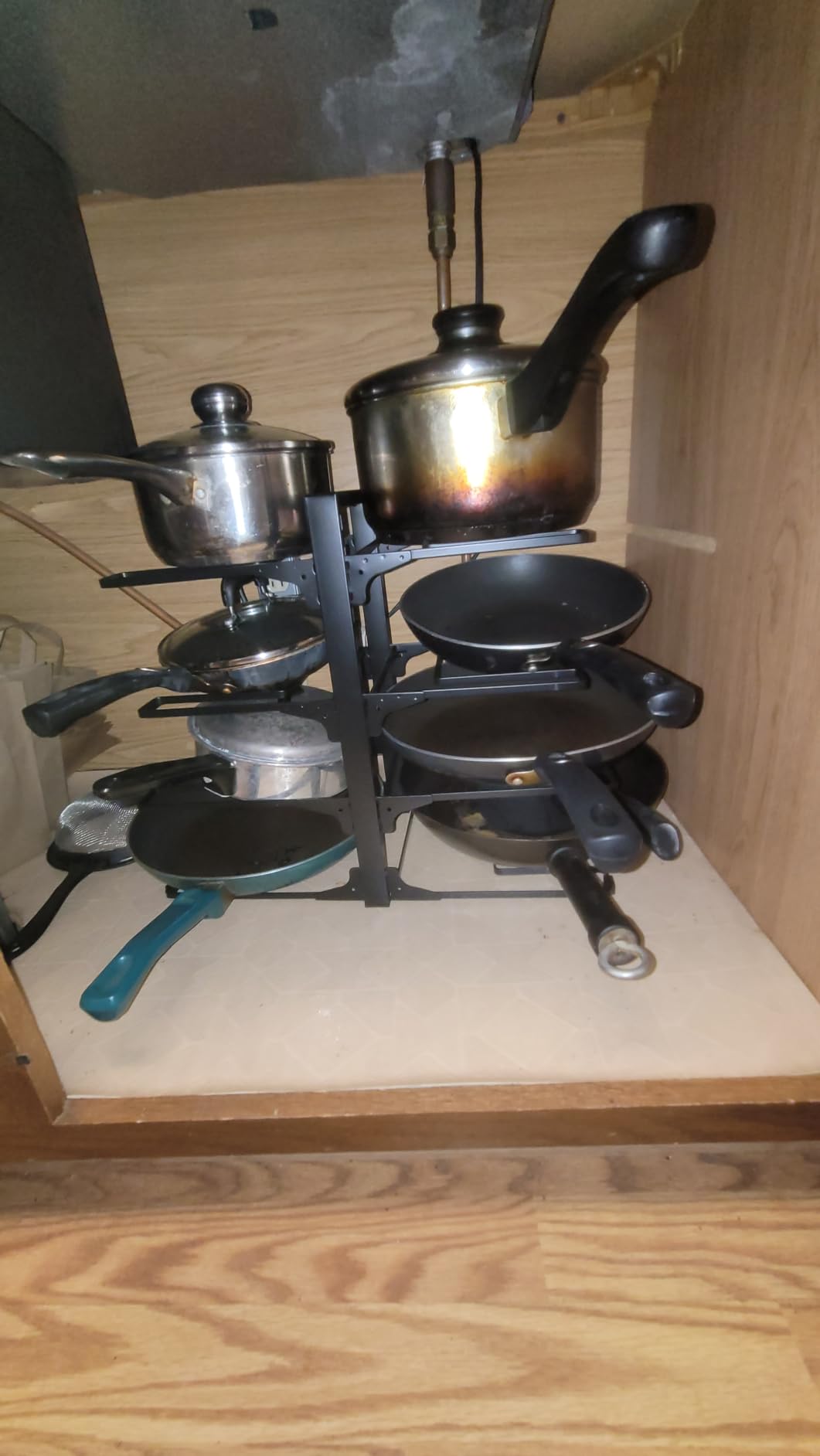 MUDEELA 8-Tier Heavy Duty Pots and Pans Organizer under Cabinet, Black customer photo 1
