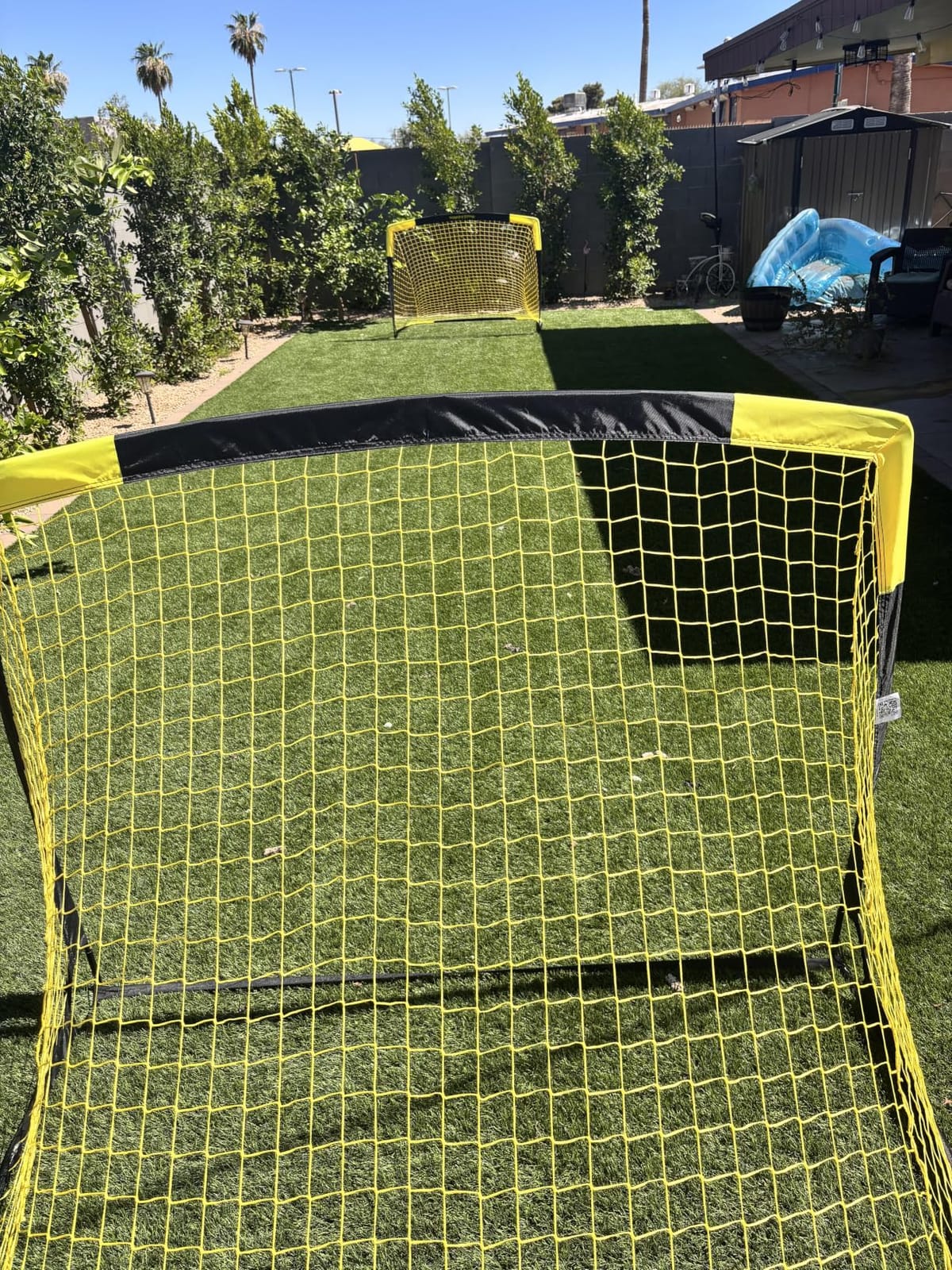 Happy Jump Portable Soccer Goal 7x5 & 5x3.6 FT, Large-Frame Training Net | Great for Kids Ages 6-14 Skill Development, Ideal for Backyard Park School Beach Indoor Outdoor, Easy Fold Durable Dacron Net customer photo 1
