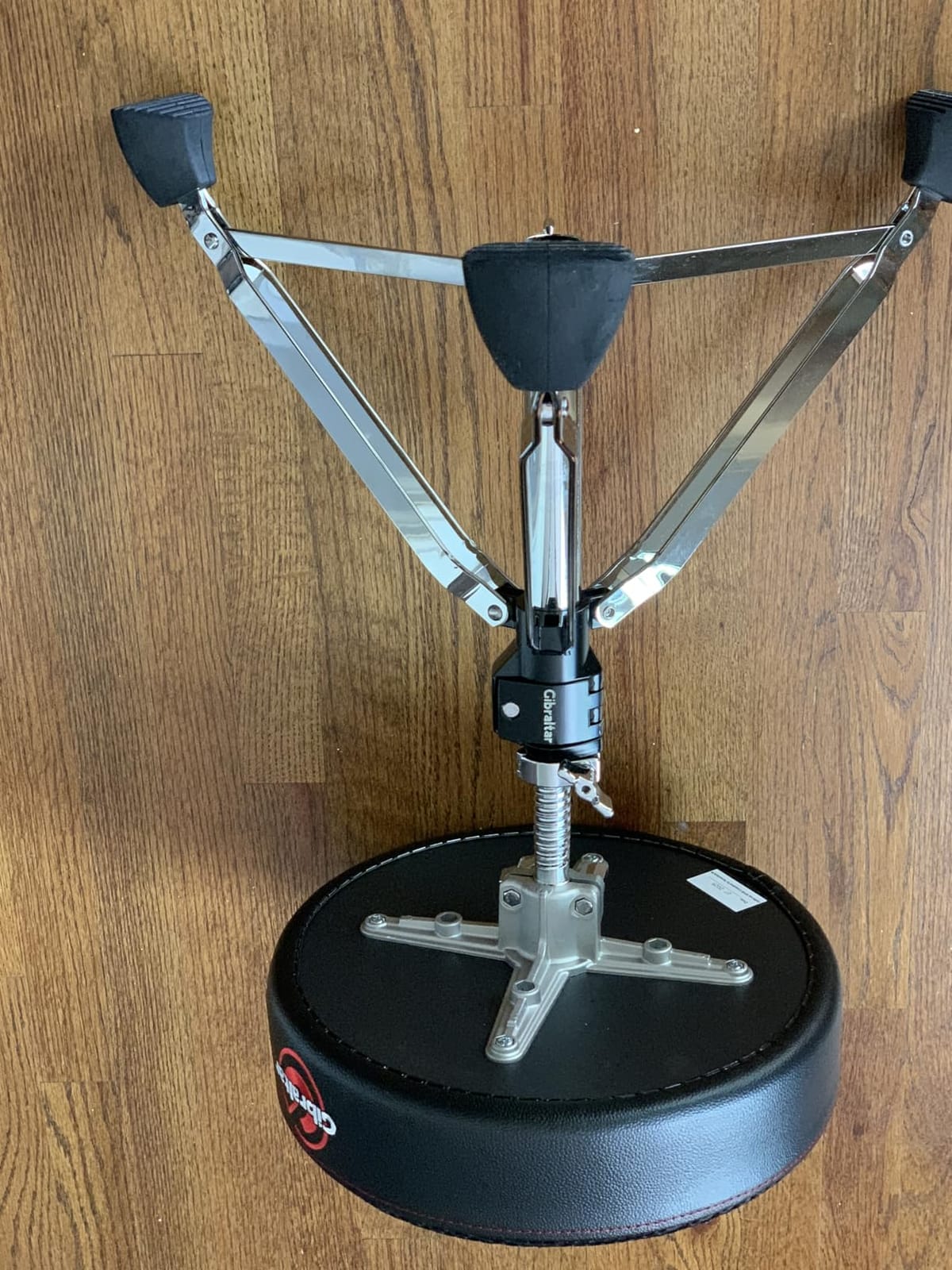 Gibraltar Drum Throne with Adjustable Height, Round Seat, Single-Braced Drum Stool, Lightweight Portable Design, Comfortable Cushion, Ideal for Practice, Travel, or Gigs, 4000 Series (4608) customer photo 1