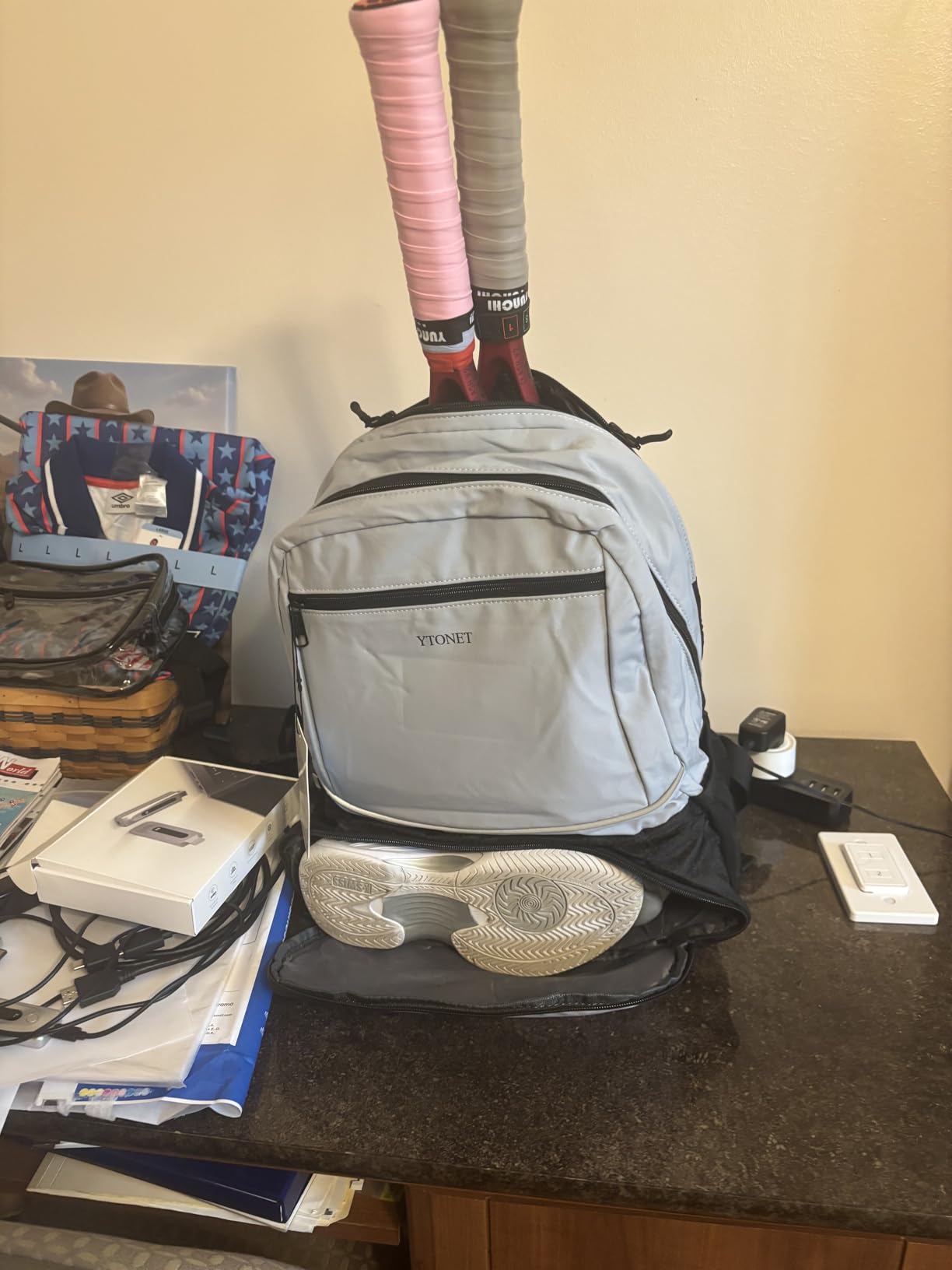 Ytonet Tennis Bag Tennis Backpack for Women Men 2 Rackets customer photo 2