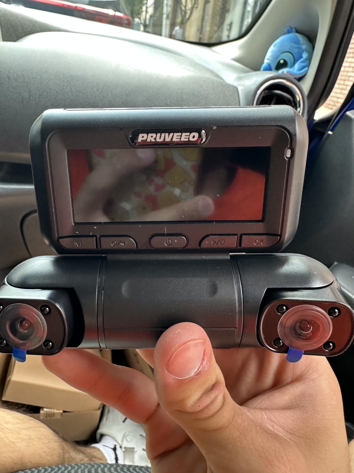 PRUVEEO 360° 4 Channel Dash Cam Front and Rear Inside Left Right, Dash Camera for Cars, Built-in GPS WiFi Night Vision, 24/7 Recording Parking Mode Monitor, 128G Card Included customer photo 1