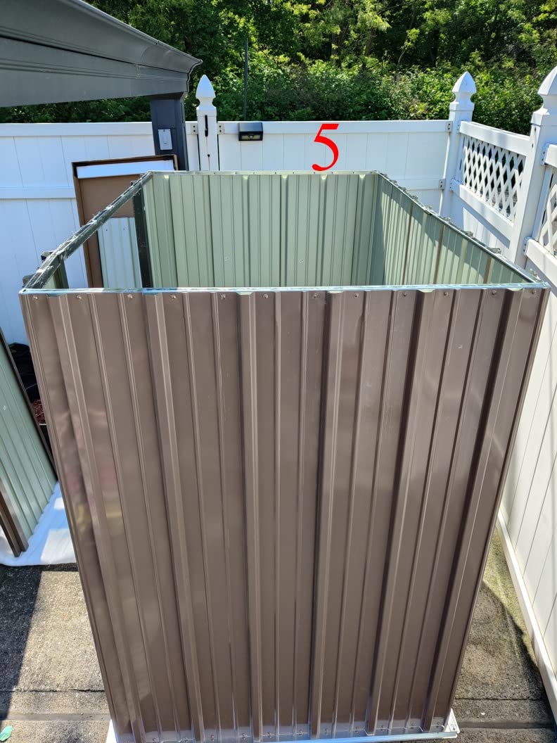 Gizoon 6x4 FT Outdoor Shed, Metal Garden Shed Lockable Doors, Dark Gray | Double Lockable Doors, Anti-Corrosion, Waterproof, Fits Backyard/Patio/Lawn, Spacious Storage Clearance, Durable Steel customer photo 2