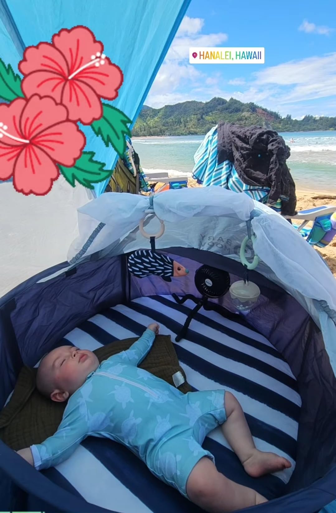 Babymoov Babyni Pop-Up Beach Tent, UPF 50+ Sun Protection, Marine customer photo 2