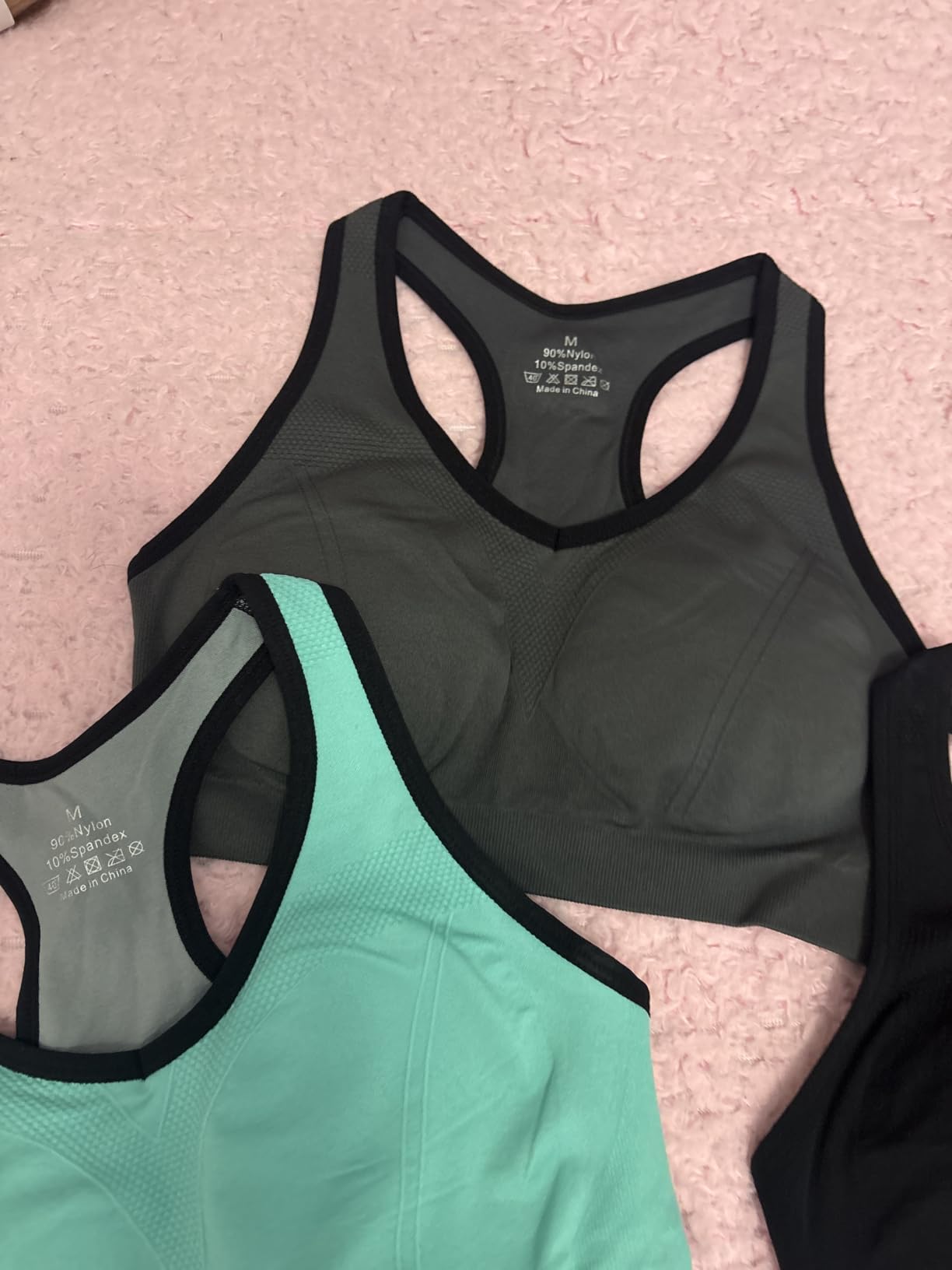 Racerback Sports Bras for Women with Pads - High Impact Athletic Tank Tops for Yoga and Workout Brassieres Bra customer photo 2