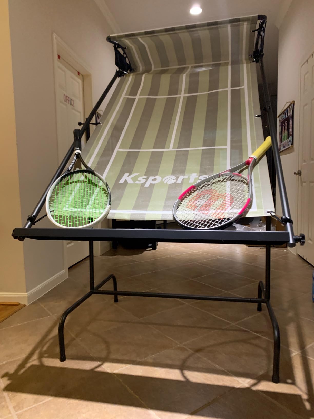 Ksports Tennis Rebounder Net – Multi Racket Sports Trainer for Tennis, Pickleball, Padel, Squash & Racquetball – Quick Assembly, Portable with Carry Bag customer photo 1