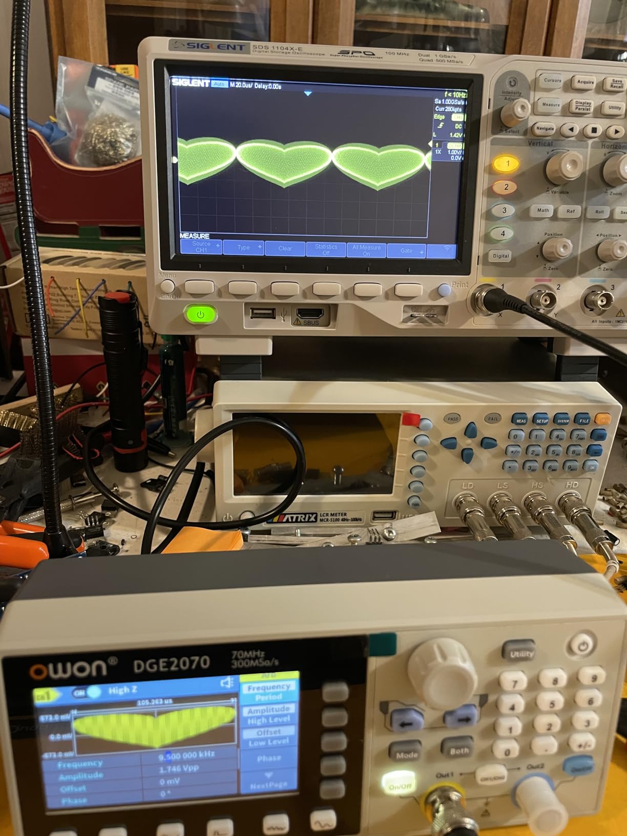Dual-Channel Arbitrary Waveform Function Generator, 70MHz, 300MSa/s, 14-Bit customer photo 2