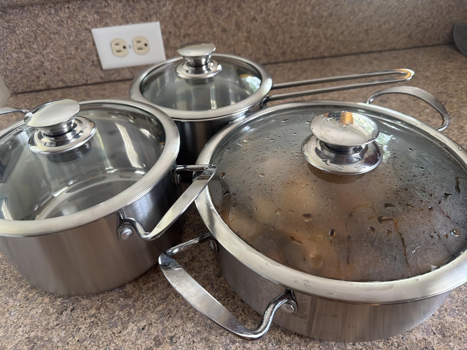 Aufranc 10-Piece Pots and Pans Set, Stainless Steel Cookware Set- Includes Ergonomic Handle Saucepans, Skillets, Dutch Oven, Stockpot, Steamer & More - Premium Pots and Pans for Home Chefs customer photo 2