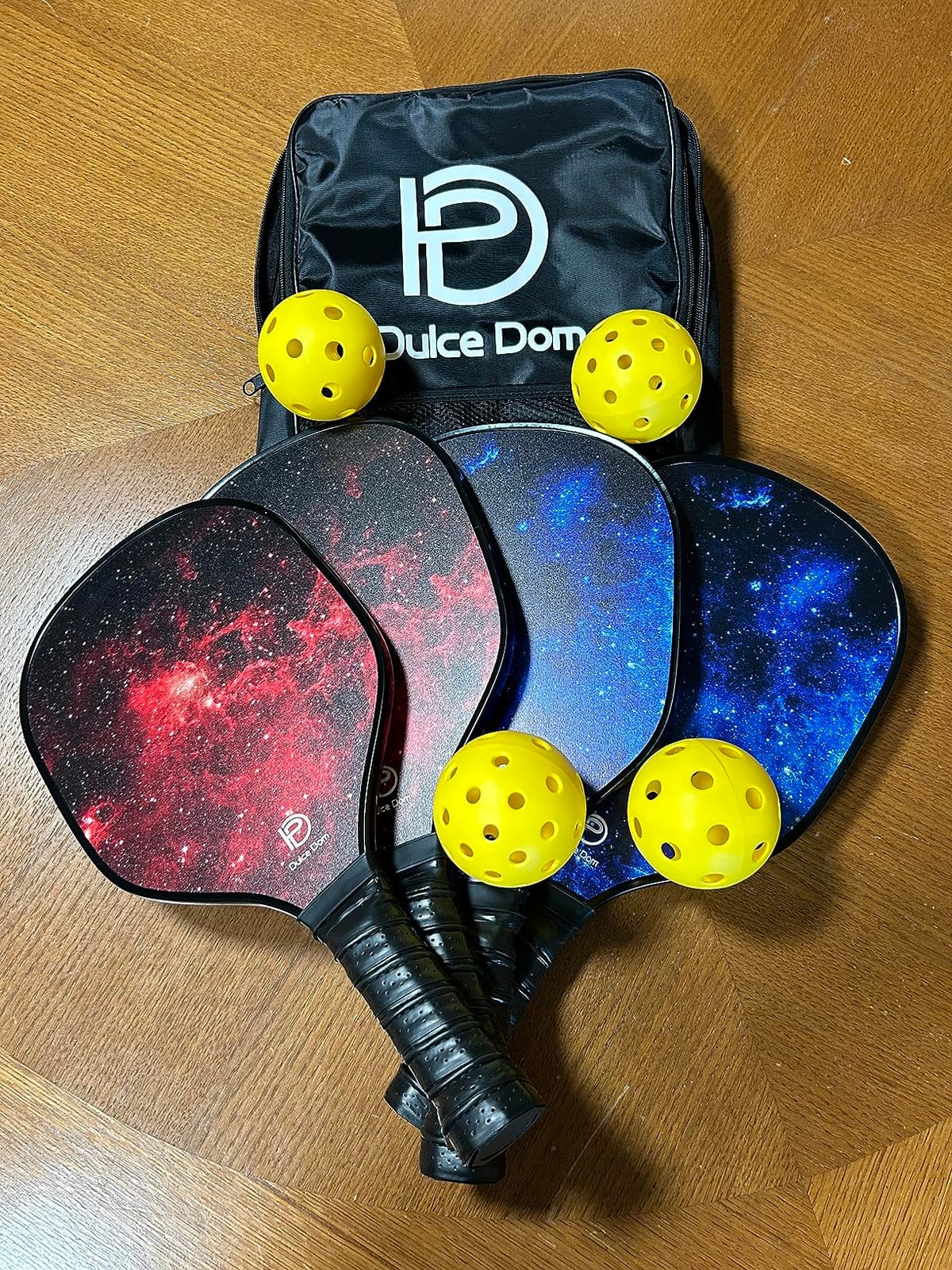 DULCE DOM Pickleball Paddles Set of 2/4 - USAPA Approved | Fiberglass/Graphite Surface Pickle Ball Rackets with Carrying Bag, Ideal Training Equipment for Beginner Intermediate customer photo 1