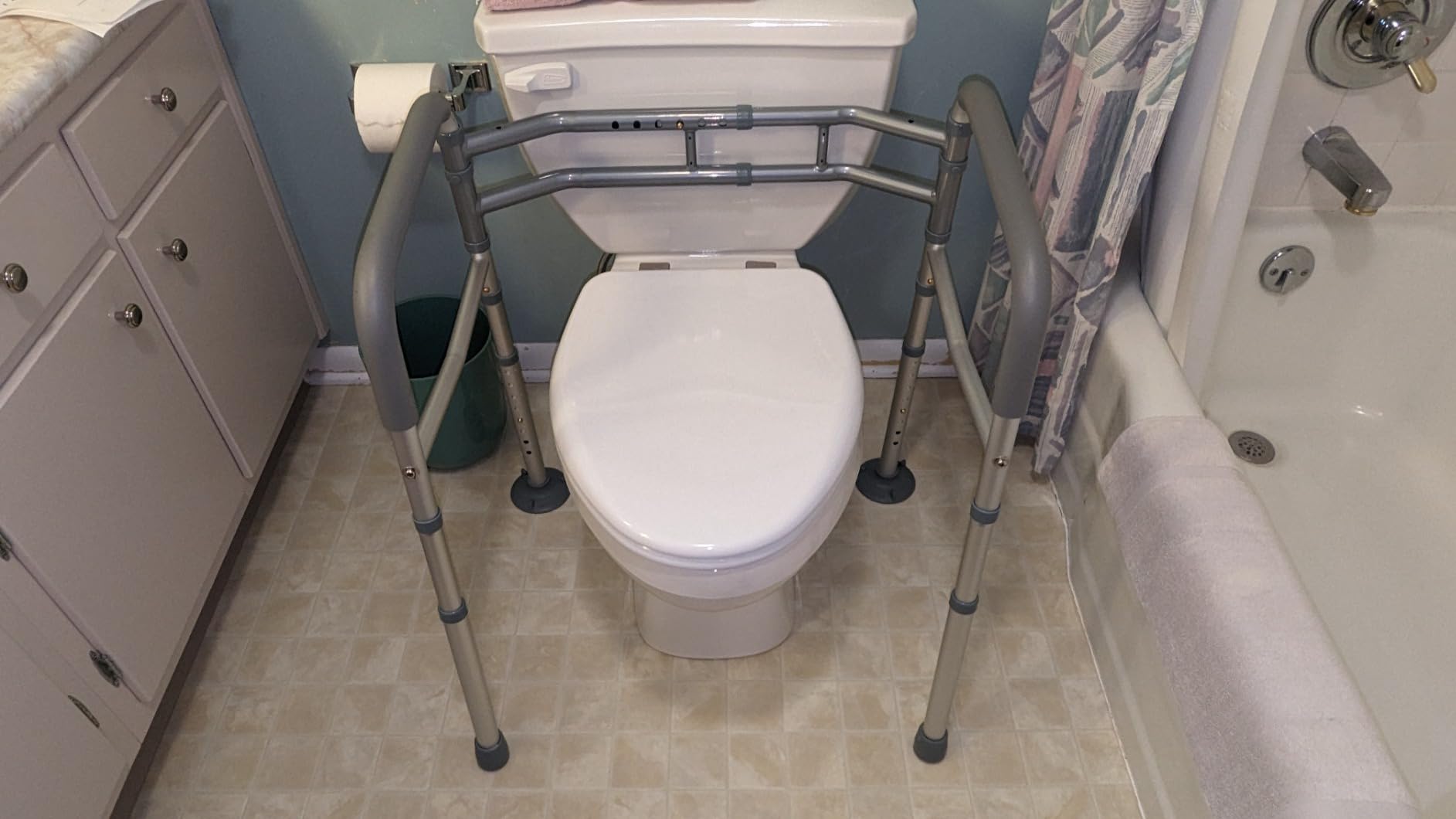 Toilet Safety Rails for Seniors Adjustable Detachable Fits Most Toilets customer photo 2