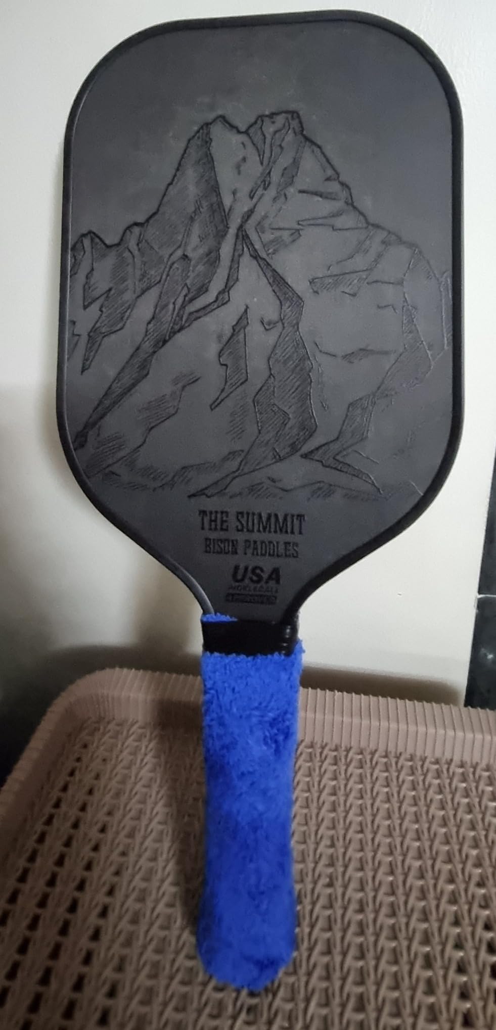 Carbon Fiber Pickleball Paddle - Raw Toray T700 Surface Provides Maximum Ball Spin | Elongated or Widened Pickleball Racket Shapes Available - Paddle Customization Kit Included customer photo 2