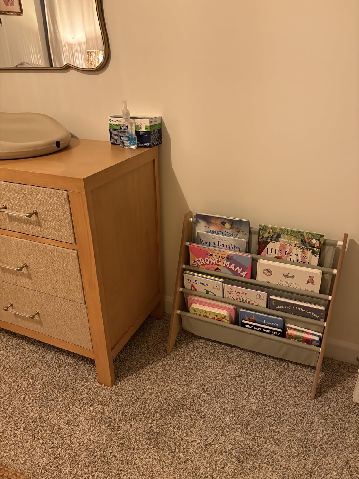 3 Sprouts Recycled Kids Bookshelf, Holds 35 Books, 4-Tier, Terrazzo Cream customer photo 2