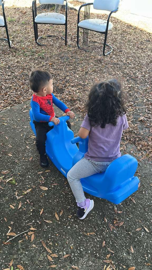 Simplay3 Up and Down Teeter Totter Seesaw - Rocking Fun for Two Toddlers or Kids Ages 18 Months to 5 Yrs- Sapphire, Made in USA customer photo 2