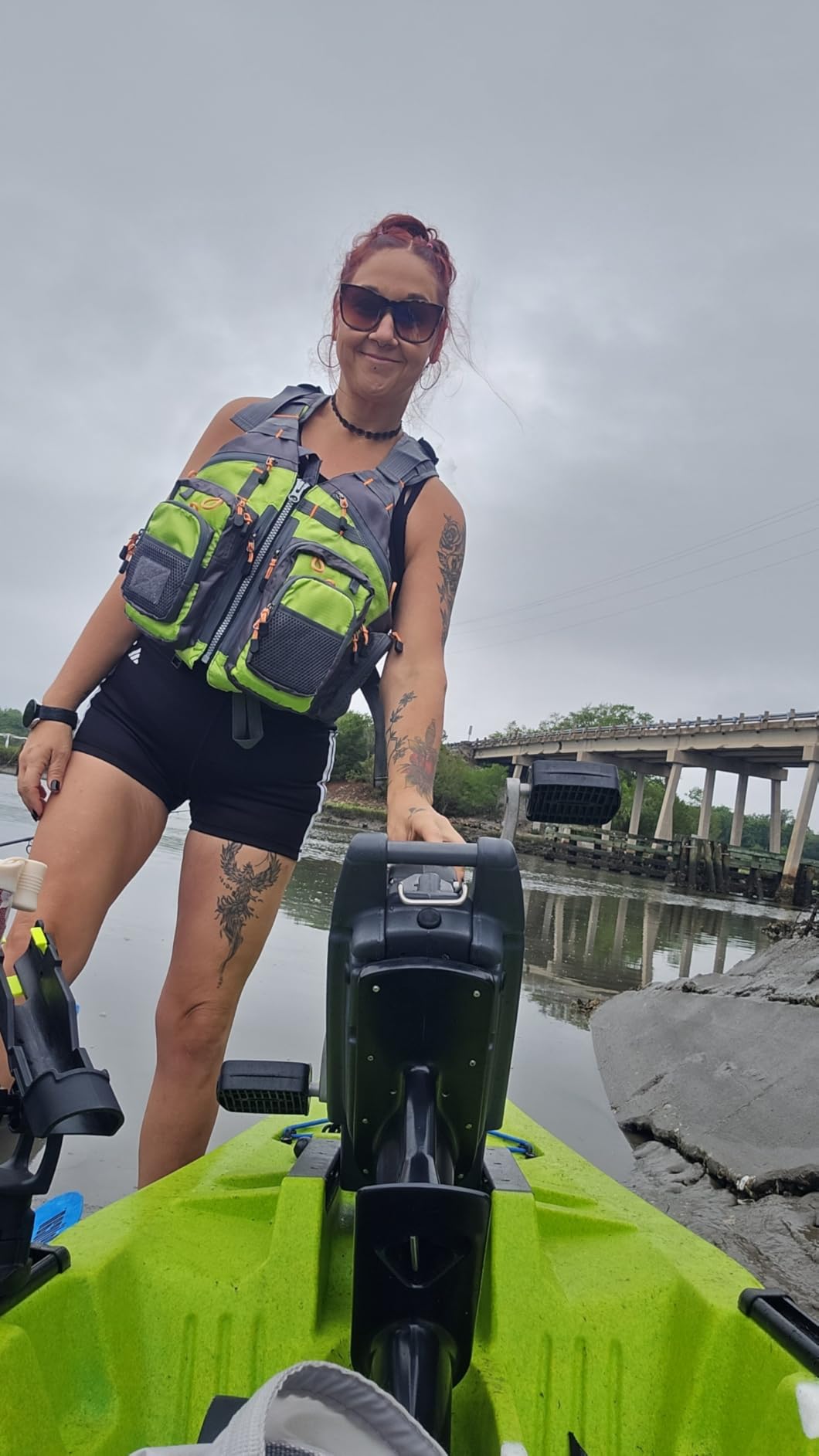 JKSPORTS Fly Fishing Vest - Fishing Safety Life Jacket for Swimming, Sailing, Boating, Kayak - Floating Multifunction Breathable Backpack for Men and Women - Adjustable, Grey/Green/Red/Blue customer photo 2