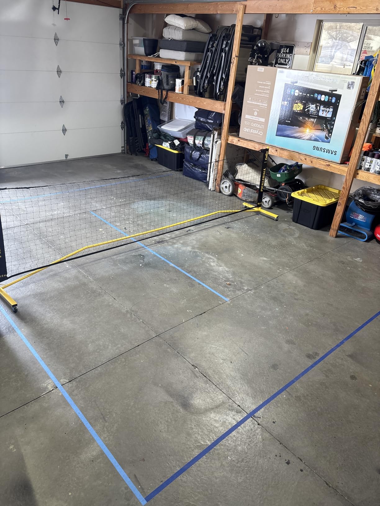Fostoy Portable Pickleball Net Set with Wheels, 22 FT & Half Court 11 FT customer photo 2