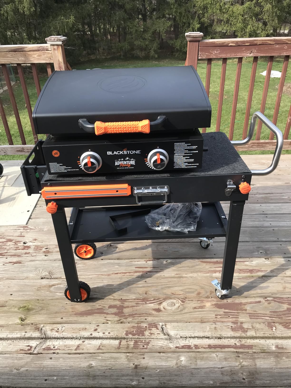 EUTRKei Grill Table for Blackstone Griddle, Portable Grill Cart with Caddy | Fit 17” or 22” Other Tabletop Griddle, Foldable Ninja Grill Stand& Blackstone Griddle Stand for Outdoor Tailgating-Camping customer photo 1