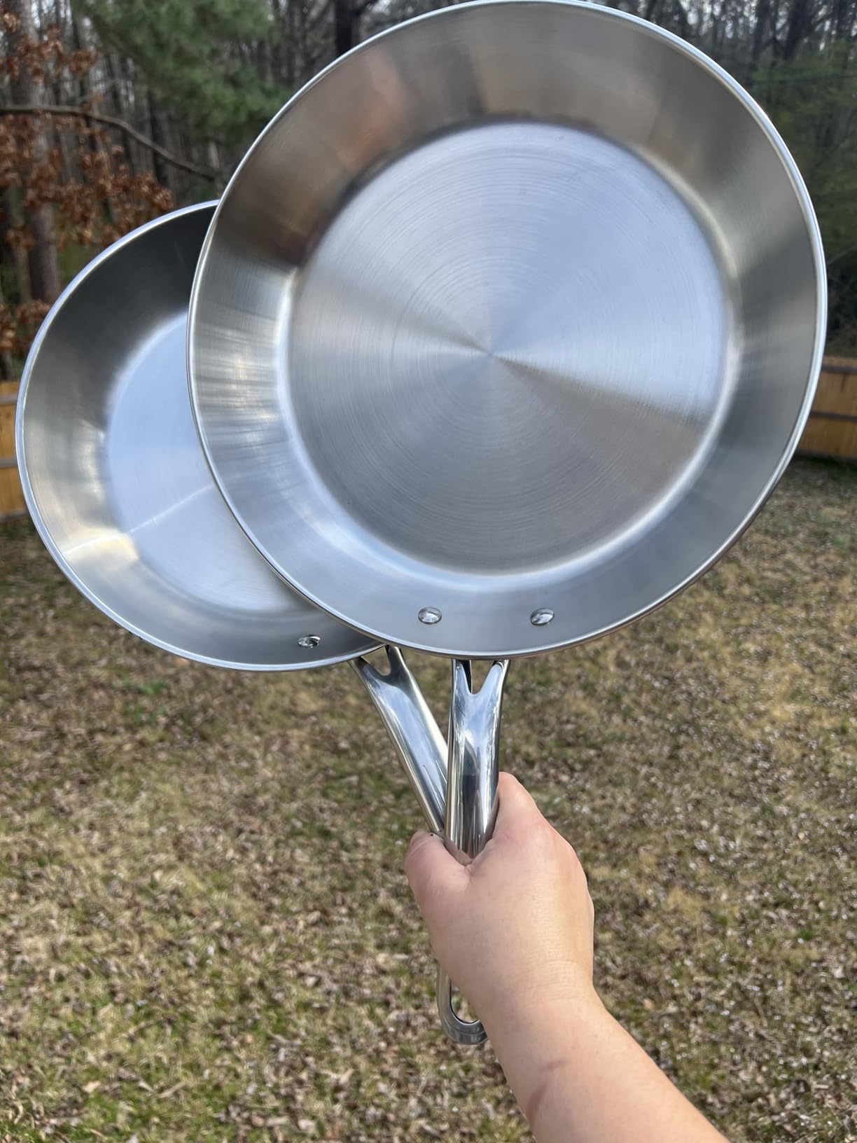 T-fal Stainless Steel Pots and Pans Set 11 Piece, Induction, Oven Broiler Safe 500F, Kitchen Cooking Set w/Fry Pans, Saucepans, Saute Pan, Steamer, Cookware, Dishwasher Safe, Silver customer photo 2