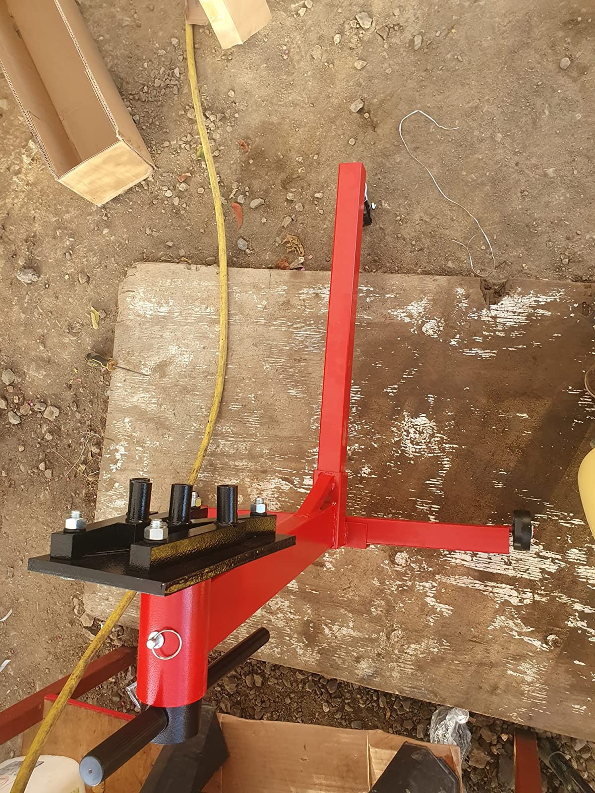 Big RED AT23401BR Engine Stand,3/8 Ton (750 LBs) Capacity, Steel Rotating Engine Motor Stand with 360 Degree Adjustable Head,3-Caster,4 Adjustable Arms, for Vehicle Maintenance, Auto Repair, Black customer photo 1