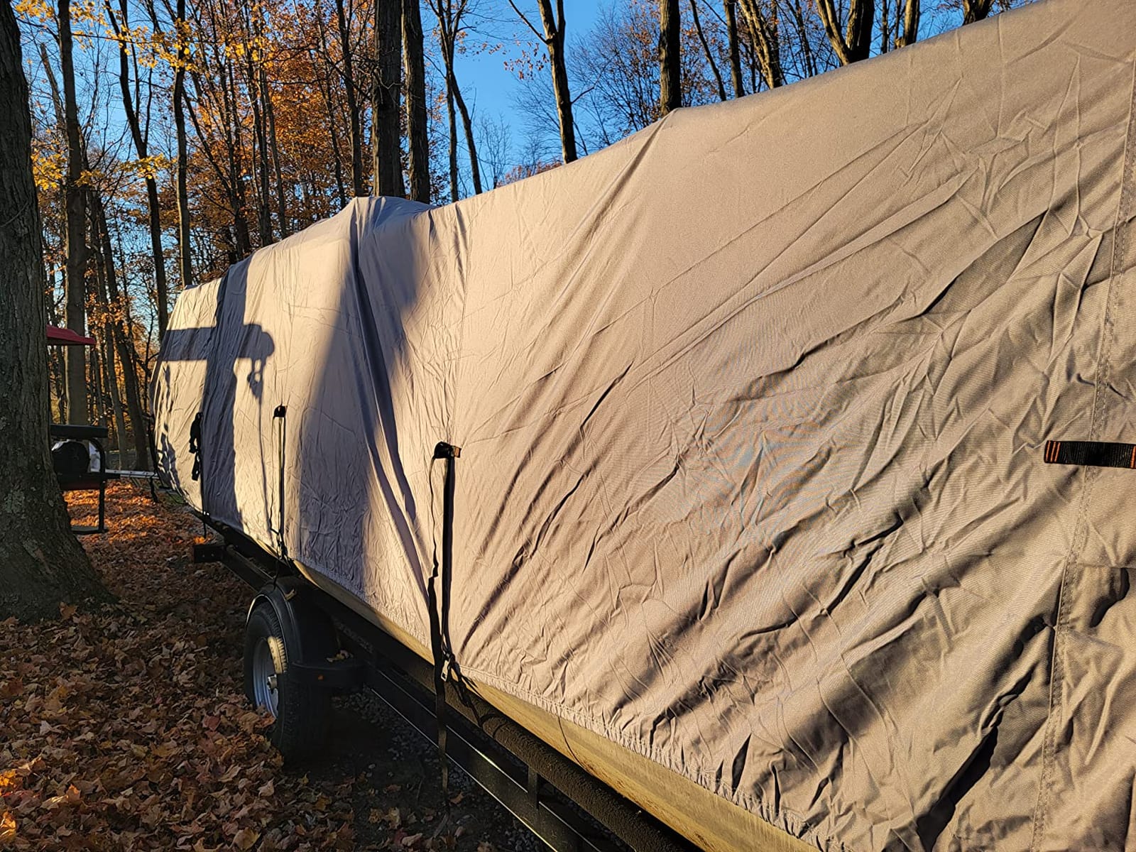EliteShield Pontoon Boat Cover Waterproof 600D Fits 14-17ft, 96