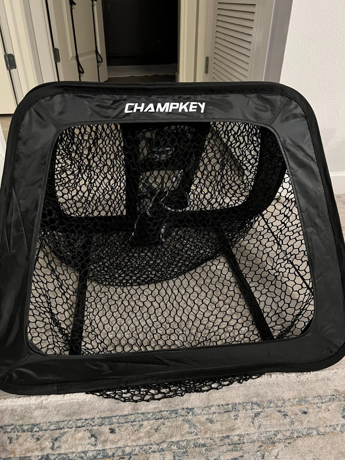 CHAMPKEY Double -Sided Golf Chipping Net with Mat and 12 Foam Balls - Professional Golf Practice Net Ideal for Indoor and Outdoor Training customer photo 2