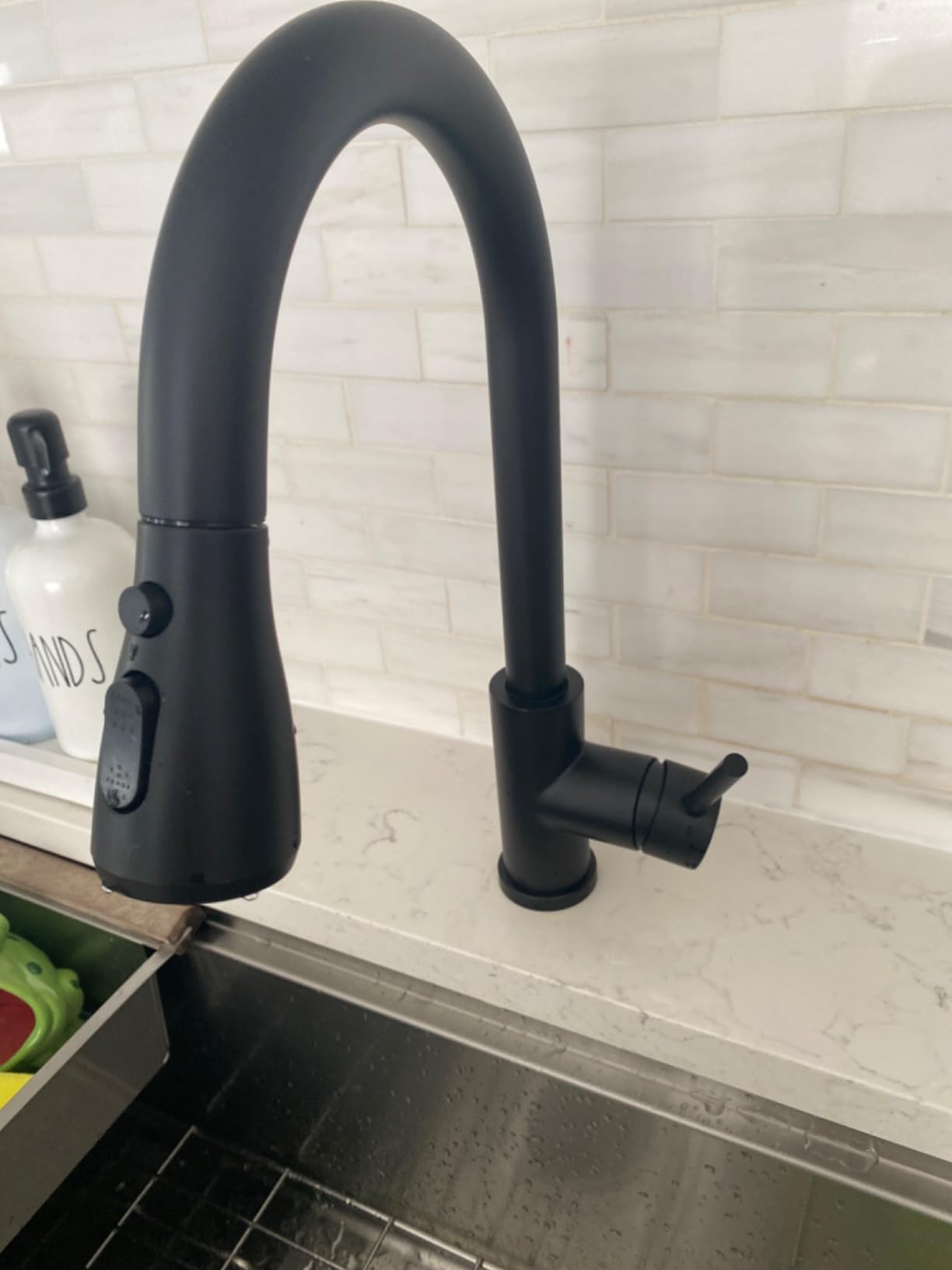 Kicimpro Touchless Kitchen Faucet with Pull Down Sprayer Brushed Nickel, Side Motion Sensor Kitchen Touchless Faucet with Water Line, Two Control Modes Touchless Faucet for Kitchen Sink, Single Handle customer photo 2