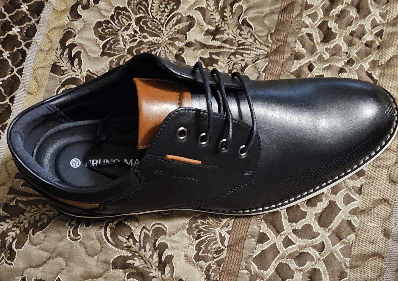 Bruno Marc Men's Dress Oxfords Casual Derby Sneakers | Breathable Perforated Synthetic Leather, Cushioned Insole, Shock-absorbent Outfit, Fit Boardrooms Bars Daily Wear & Events customer photo 2