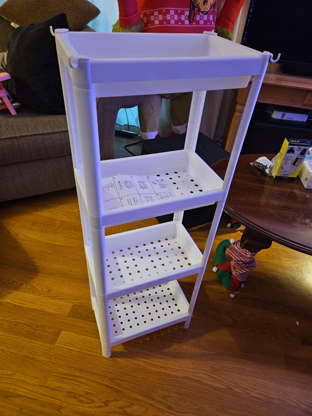 HIEEY 4 Tier Bathroom Shelf,Bathroom Rack, Shelves Organizer, for Laundry Pantry Kitchen Narrow Places customer photo 2
