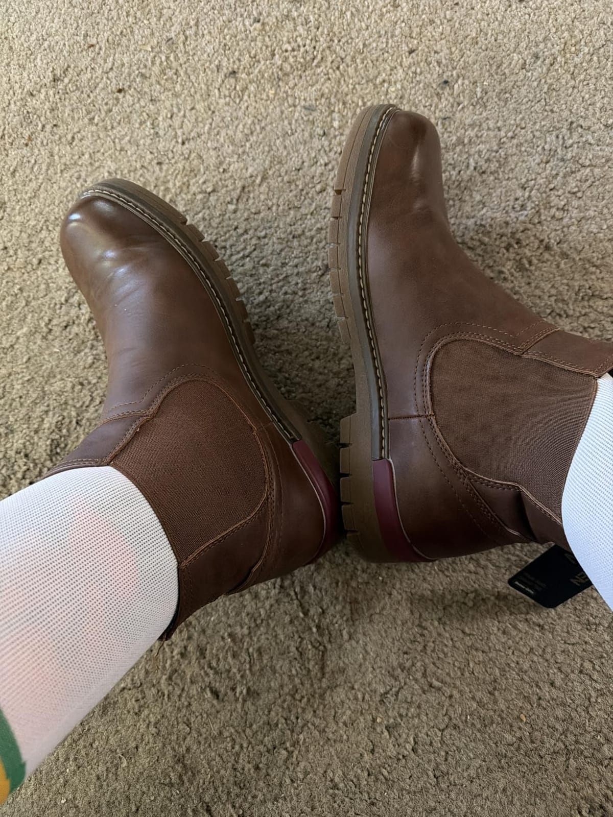 Jousen Men's Chelsea Boots Casual Slip On Ankle Boots with Memory Foam customer photo 1
