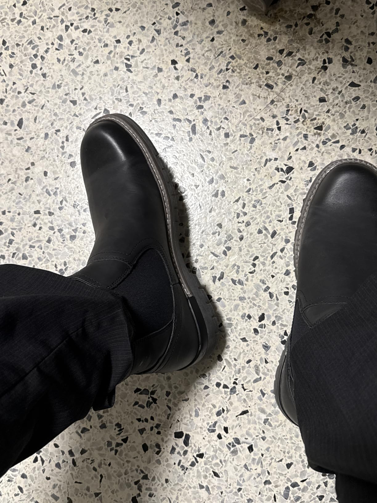 Jousen Men's Chelsea Boots Casual Slip On Ankle Boots with Memory Foam customer photo 2