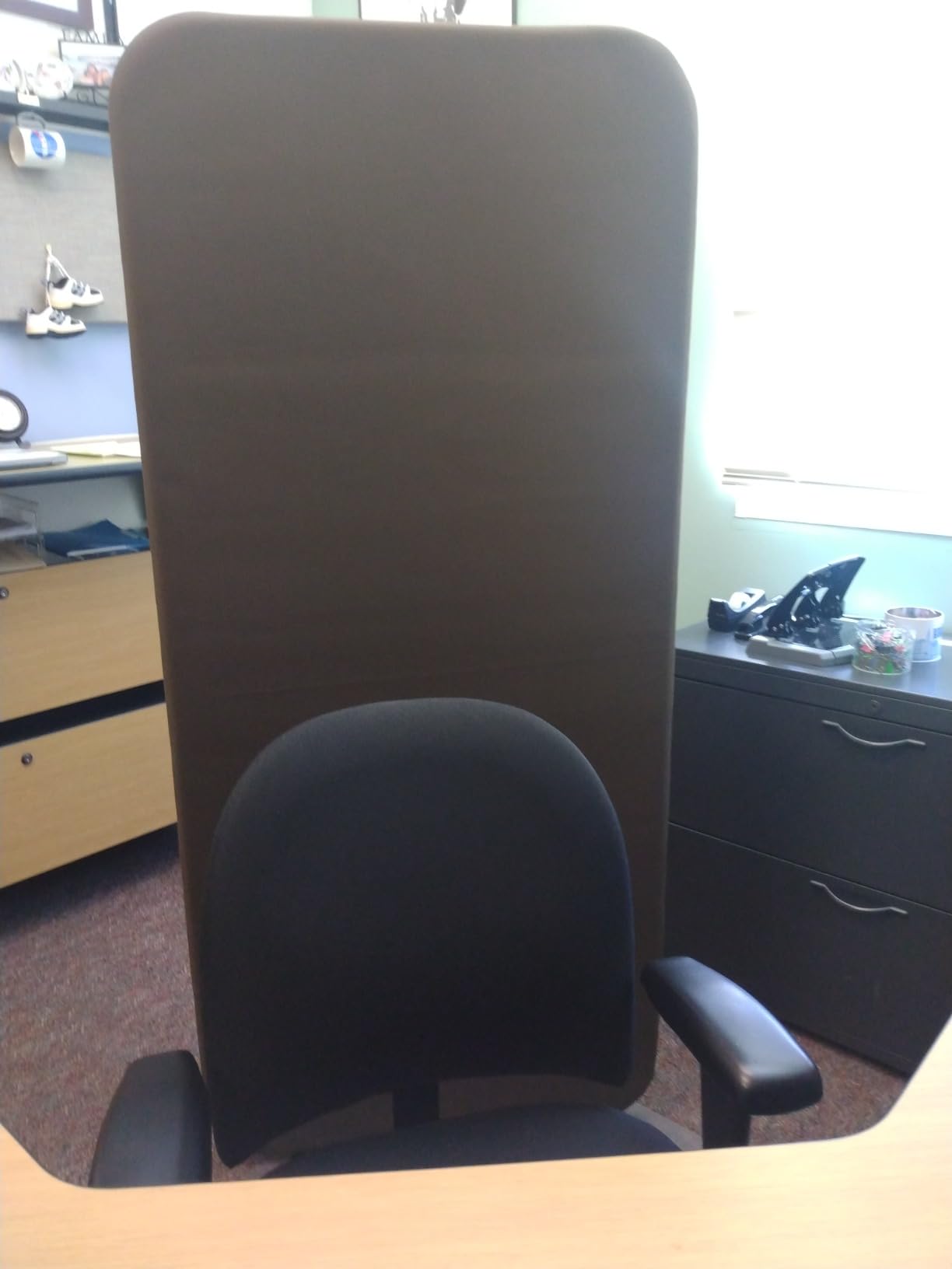 DECOLAB Standing Room Dividers, Portable Panel Wall 29x65 inch, Steel customer photo 1