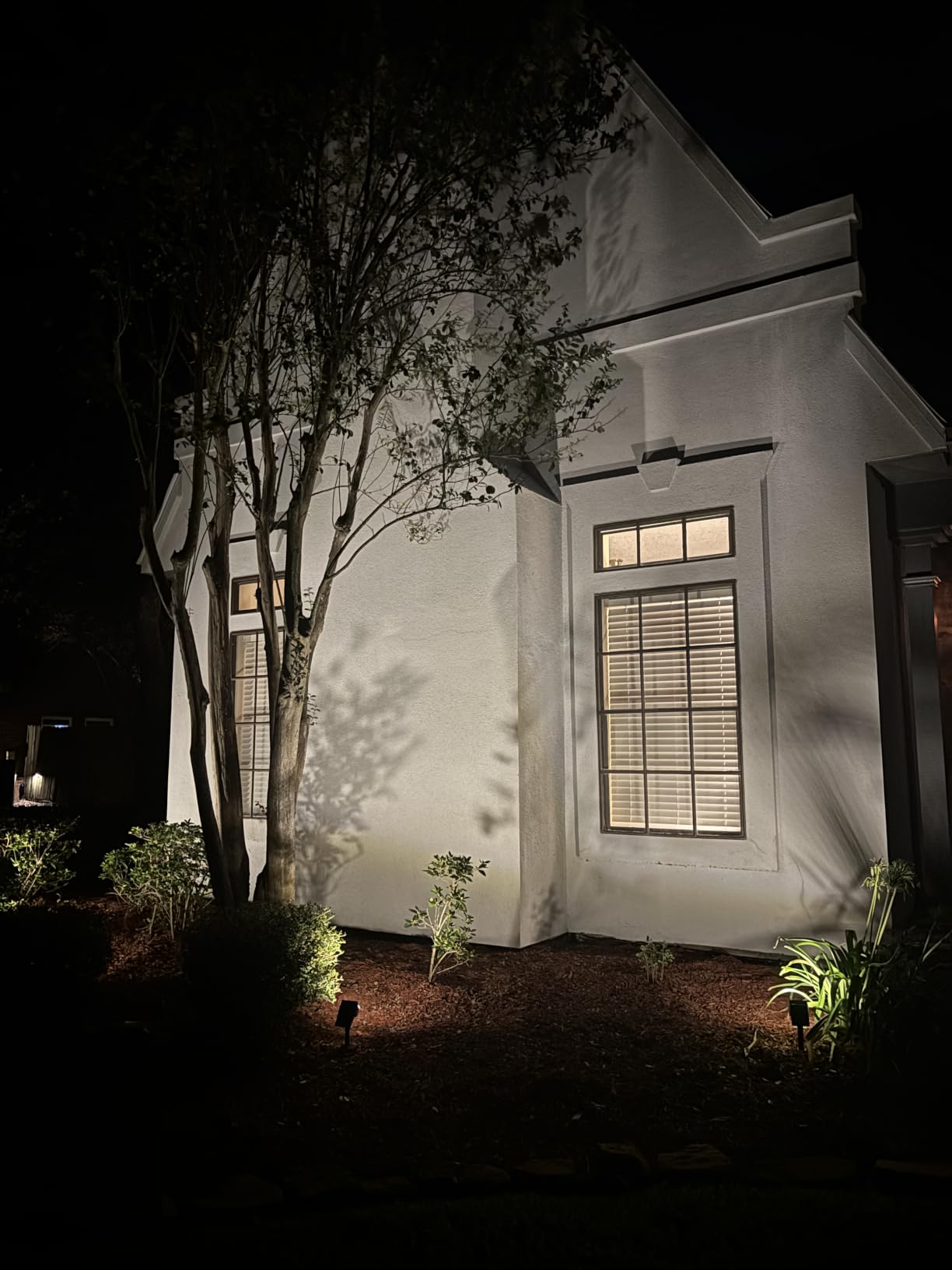 WENATY Solar Spot Lights Outdoor Waterproof Spotlights 12 Pack Warm White | 46LED, 3 Mode, Auto On/Off Landscape Spotlights Solar Powered Flood Lights for Outside Pathway Yard Garden House Walkway Tree customer photo 2