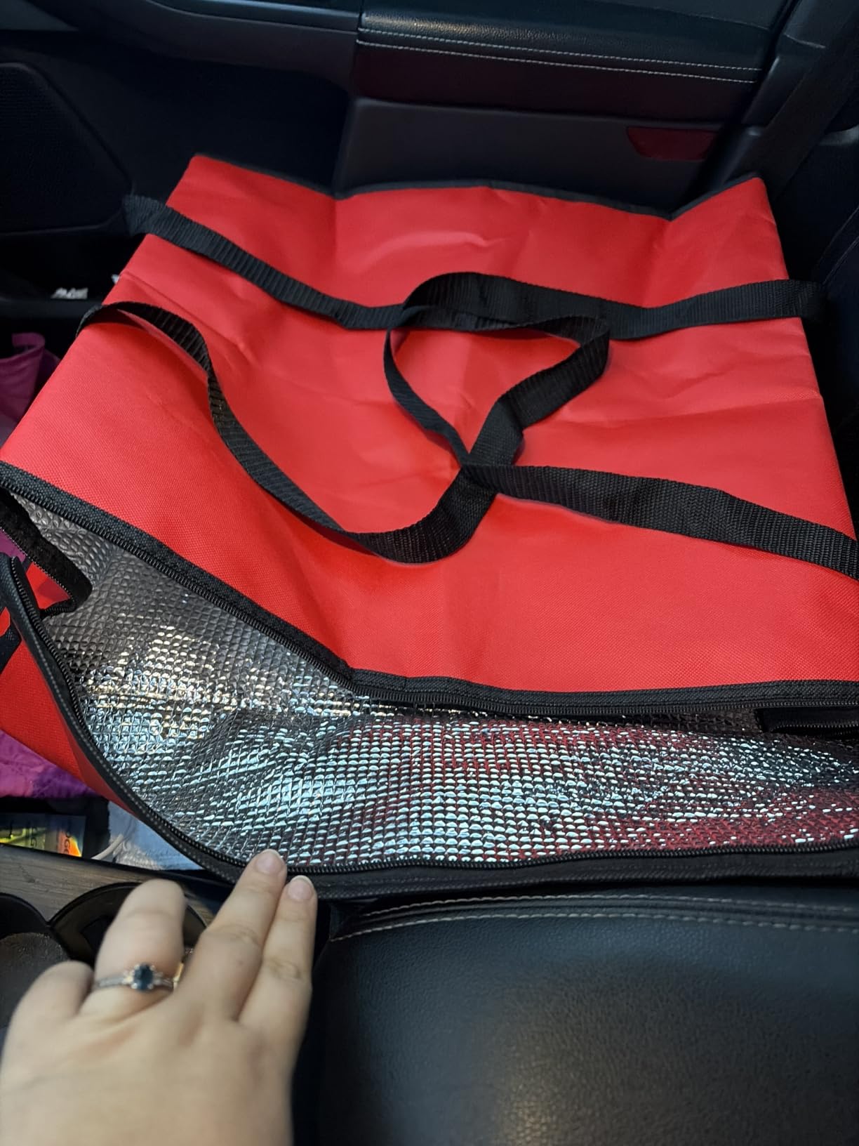 Pizza Carrier Insulated Bags Large for Deliveries Delivery Bag 20x20 inch customer photo 2