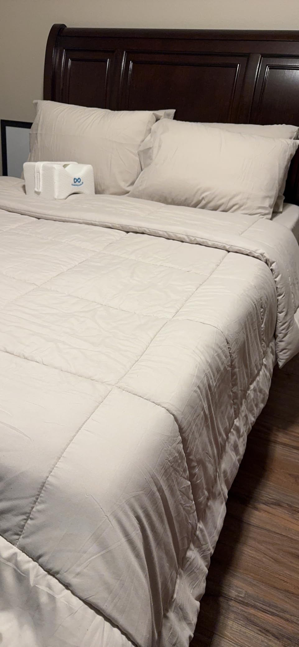 CozyLux Queen Comforter Set Black - 7 Pieces Bed in a Bag customer photo 2
