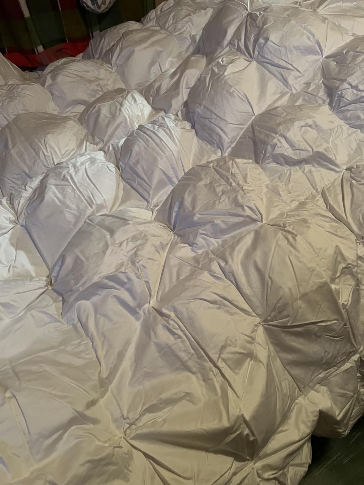 puredown® Grey Goose Down Comforter Oversized King Size- 93% Goose Down Winter Duvet Insert, 800 Fill Power Heavyweight Cloud Fluffy Pinch Pleat Extra Warmth Comforter, 700 Thread Count customer photo 2