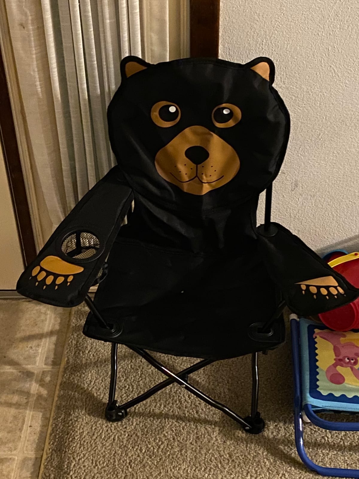 Wilcor Kids Camping Chair | Folding Outdoor Chair for Toddlers | Boys or Girls | Lightweight, Portable, and Durable | Great for Beach, Patio or Sporting Events (Kids Camp Chair, Willie Bear) customer photo 1