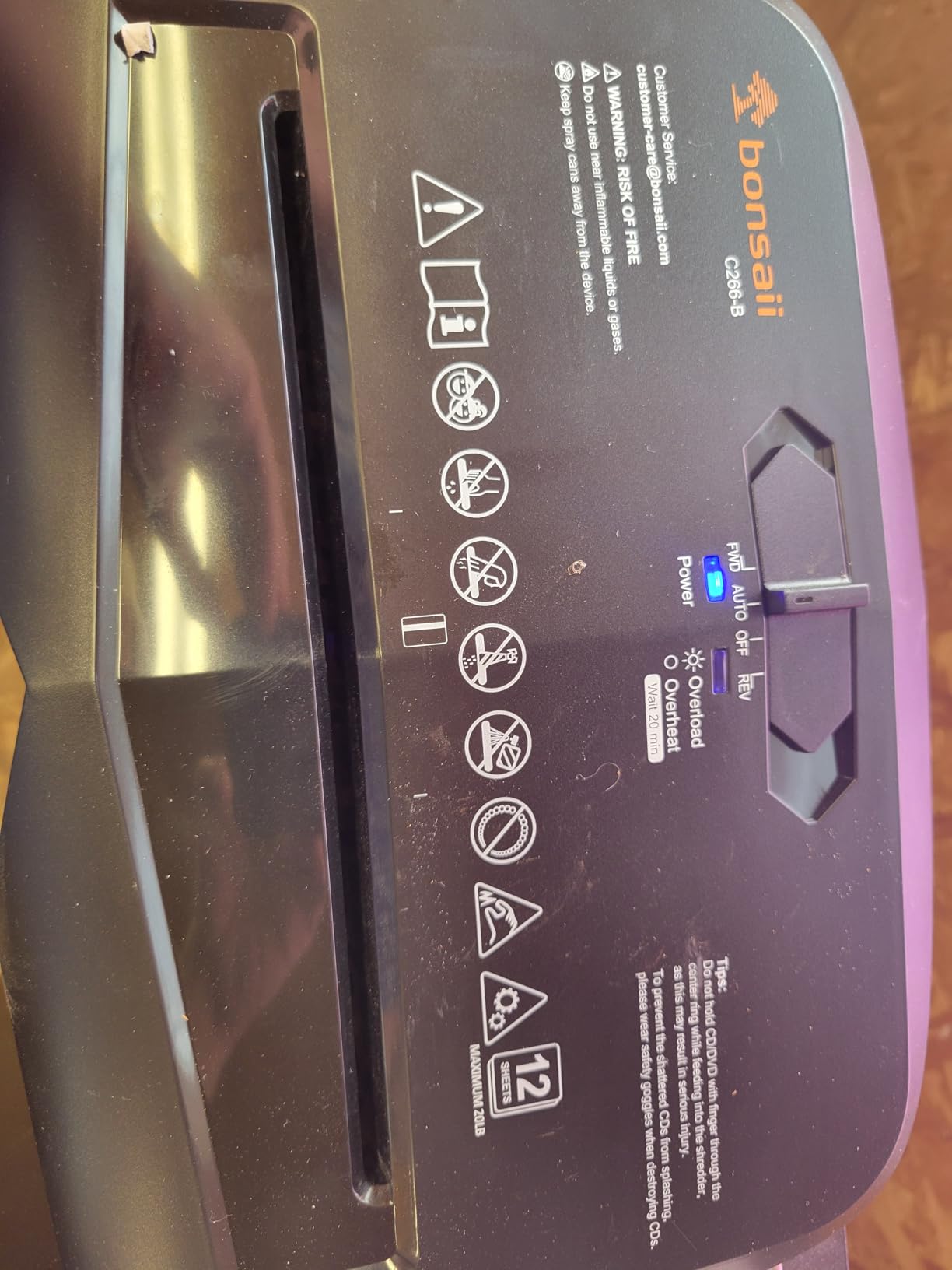 Bonsaii 12-Sheet Micro Cut Heavy Duty Paper Shredder for Home Office | Jam-Proof System, P-4 Security Level, Shreds CD/Cards/Staples, 4.2Gal Pullout Bin with Casters, Quiet Shredder C266-B customer photo 2